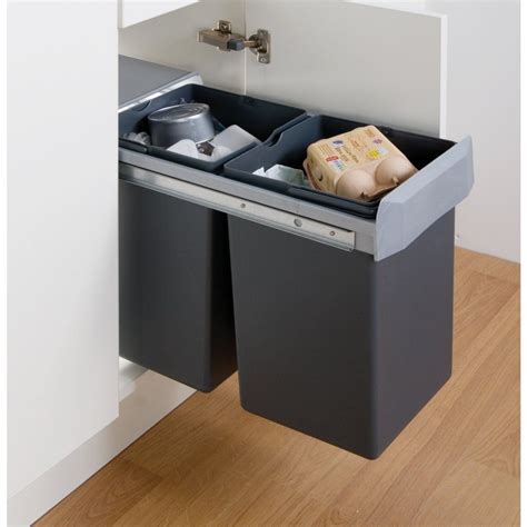 Wesco Double Boy Bin In Cupboard 30l Recycler Binopolis Integrated