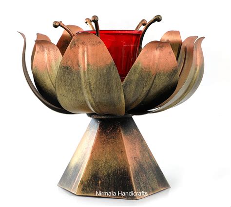 Decoration Type Ironic Nirmala Handicrafts Iron Lotus Flower T Light