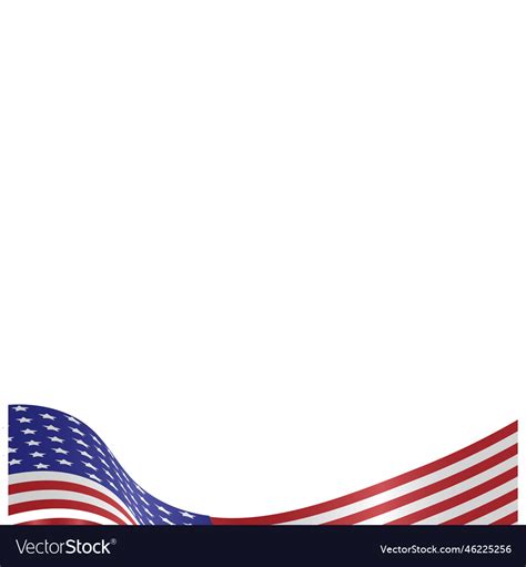 American flag border Royalty Free Vector Image