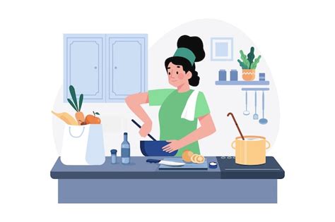 Concept De Cuisine Et D Illustration De Cuisine Sur Fond Blanc