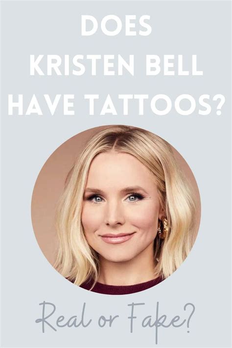 Does Kristen Bell Have Tattoos Real Or Fake Tattooglee Famous