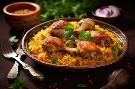 Premium Ai Image Homemade Arabian Chicken Kabsa A Popular Saudi Rice Dish