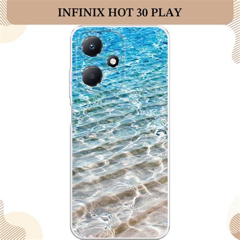 Силиконовый чехол на Infinix Hot Play Инфиникс Хот Плей Волны купить с доставкой