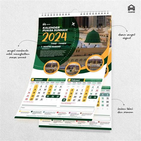 Kalender Puasa 2024 I Kalender Dinding I Lengkap I Ukuran 31x47cm I B05 Lazada Indonesia