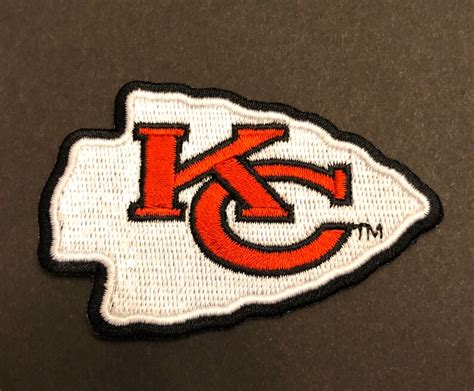 Kansas City Chiefs Embroidered Iron On Patch Etsy