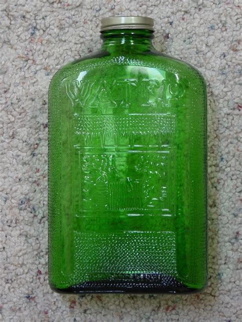 Vintage 1930s Green Glass Refrigerator Water Bottle From Etsy