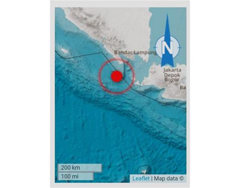 Getaran Gempa Sr Di Tanggamus Terasa Hingga Ke Lambar