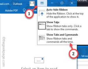 Outlook Toolbar Is Missing From Microsoft Outlook Fix