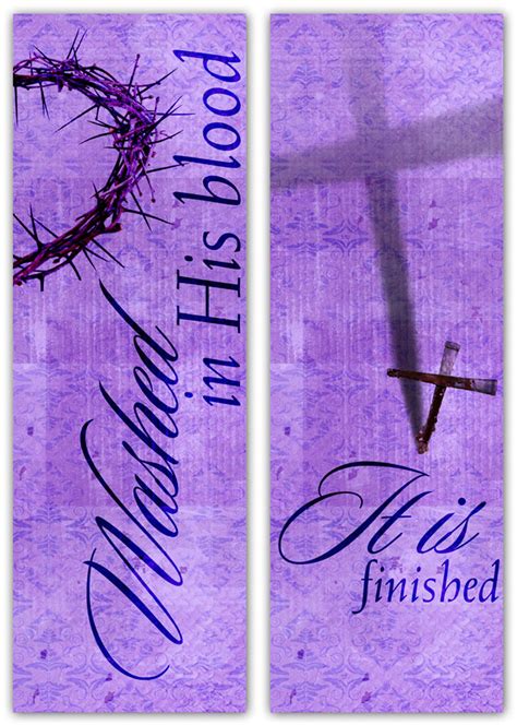 DC100 Easter Banner Purple Set - ChurchBanners.com