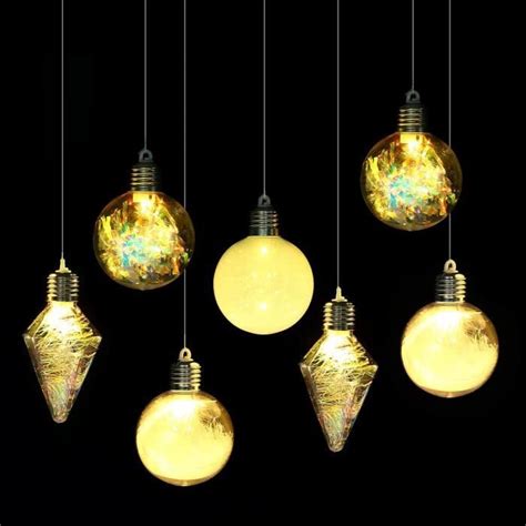 Boules De Noel Lumineuse Pcs Boules De Noel Transparente Led Boules