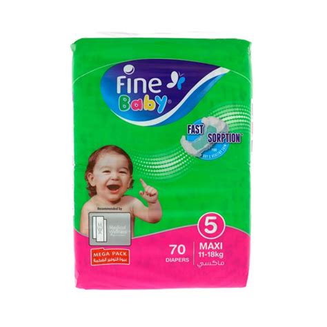 Fine Baby Diapers Mega Pack Maxi 11 18kg 70s No 5