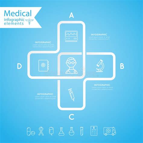 Medische Gezondheid En Gezondheidszorgpictogrammen En Infographic