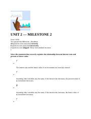 Finn Unit Docx Unit Milestone Score You Passed This