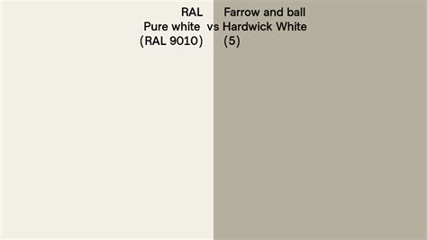 Ral Pure White Ral 9010 Vs Farrow And Ball Hardwick White 5 Side By