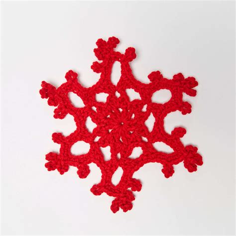 Free Experienced Red Heart Crocheted Snowflake Table Runner Crochet