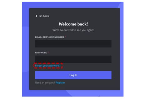 Discord Passwort vergessen Aus Datenschutzgründen zurücksetzen ändern