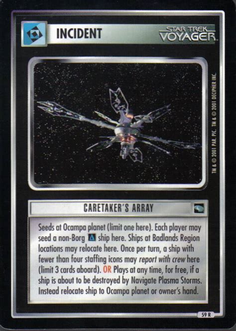 Star Trek Ccg Voyager Rare Card Caretaker S Array Phoenix Cards