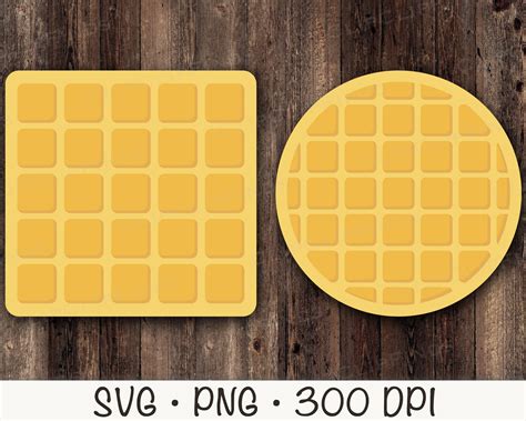 Waffles Round Waffle Square Waffle Waffle Svg Png Clip Etsy Australia