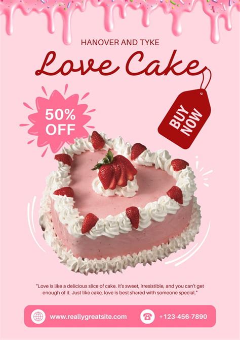 Free To Print And Edit Cake Flyer Templates Canva