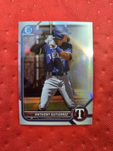 Bowman Draft Chrome Refractor Bdc Anthony Gutierrez Texas