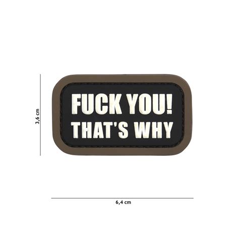 Patch D Pvc Fuck You That S Why Noir Inc