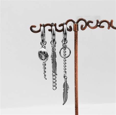 Buy Korean Kpop Bangtan Boys Album Bts Feather Mismatch Tassel Chain Drop Earrings At Affordable