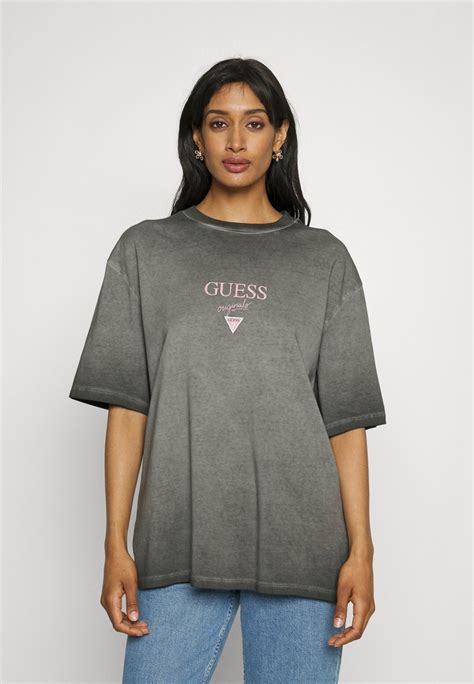 Guess Originals Go Baker Logo Tee T Shirt Imprimé Jet Black Noir