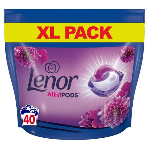 Lenor All in 1 Pods Mosókapszula 40 Mosáshoz Amethyst Floral Bouquet