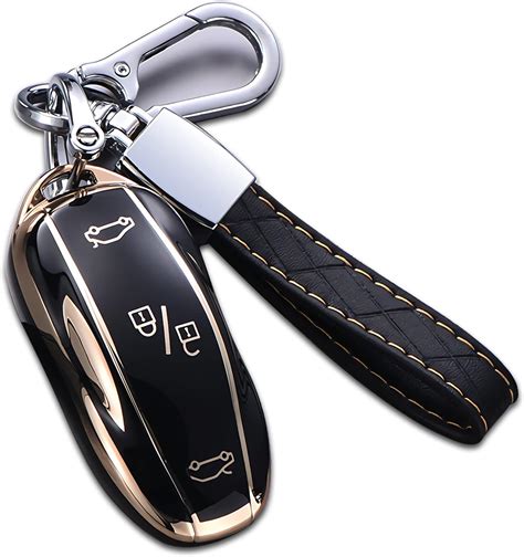 Amazon Cacacar For Tesla Key Fob Cover With Keychain Compatible