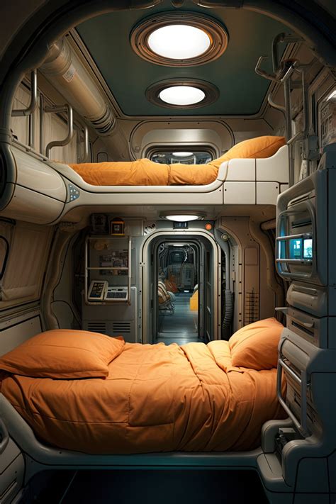 Spaceship Sleeping Quarters Spaceship Interior Scifi Interior