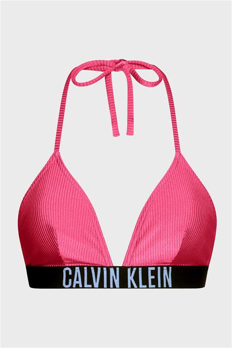 Calvin Klein Logo Bantlı Çıkarılabilir Dolgulu Üçgen KW KW XI Bayan Bikini Üstü KW KW