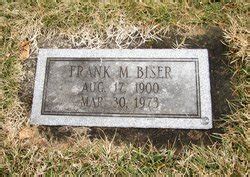 Frank Mclean Biser M Morial Find A Grave