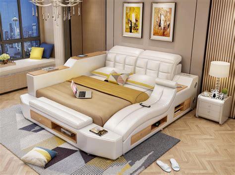 Multifunctional Music Baby Sex Speaker Blue Storage Bed Music Bedroom