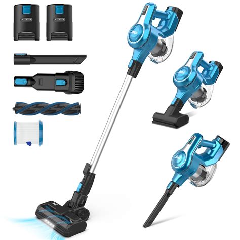 INSE Cordless Vacuum Cleaner With 2 Batteries 8 In 1 Lightweight Stick