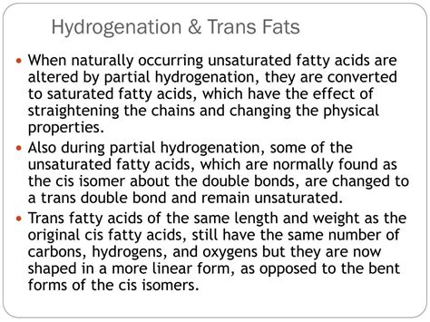 PPT - Hydrogenation & Trans Fats PowerPoint Presentation, free download ...