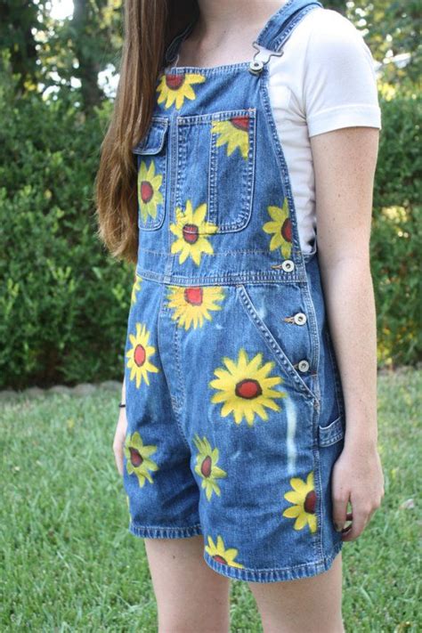 Sunflower Overalls Etsy Overalls How To Wear Fashion