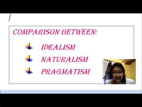 Comparison Between Idealism Naturalism And Pragmatism Youtube