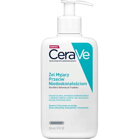 CeraVe Żel myjący przeciw niedoskonałościom 236 ml 13339695226 Allegro pl