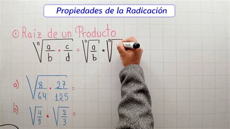 RADICACIÓN DE FRACCIONES PROPIEDADES DE LA RADICACIÓN RADICACIÓN DE