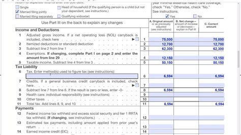 How To Fill Out Form X Amended Tax Return Youtube