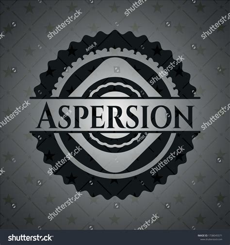 Aspersion Dark Icon Emblem Vector Illustration Stock Vector Royalty