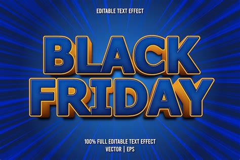 Premium Vector Black Friday Editable Text Effect Comic Style