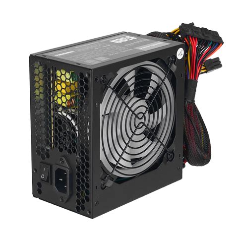 Power Supplies - 650W Pc Power Supply Unit Quiet 12Cm Rgb Fan 20 & 4Pin Atx 4 Sata Ports ...