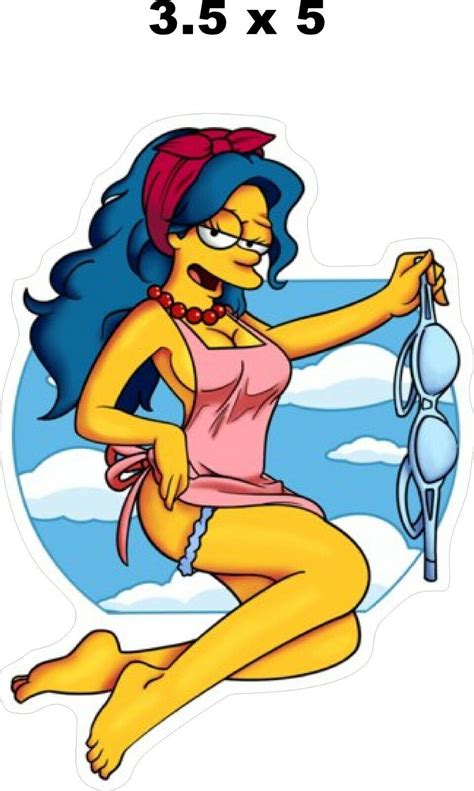 Sexy Marge Bra Simpsons Sexy Maid Decal Uv Laminado 5 H X 3 5 W Ebay