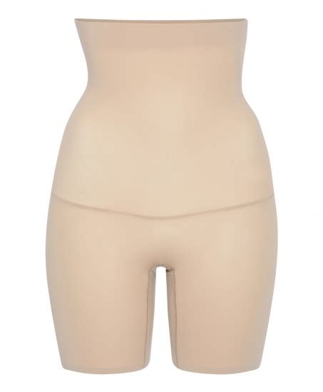 Spanx Shape My Day High Waisted Mid Thigh In Nude Dresscoded