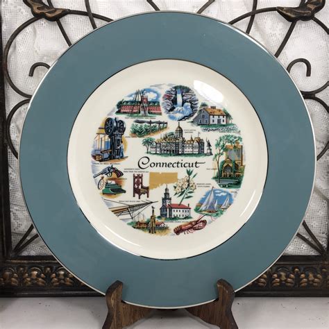 Connecticut Souvenir Plate Connecticut Collectible Decor Triomphe