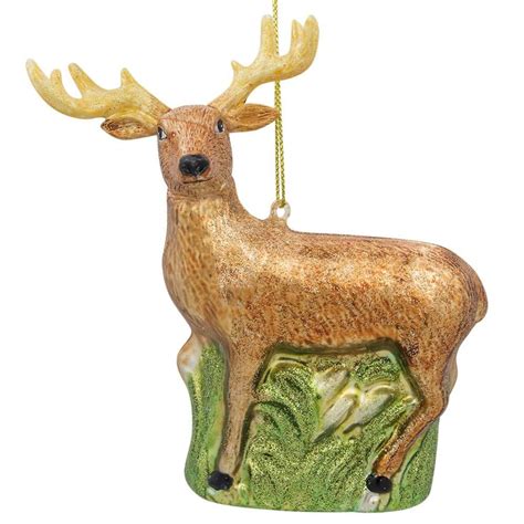 White Tailed Deer Glass Christmas Ornament 475 Inches с изображениями