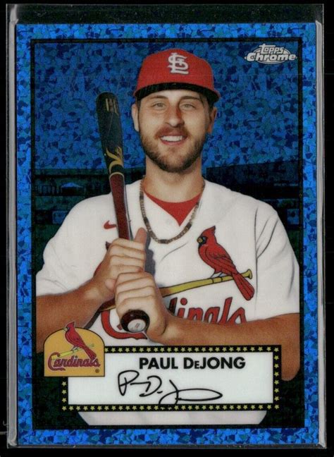 Paul Dejong Topps Chrome Platinum Anniversary Blue Mini Diamond