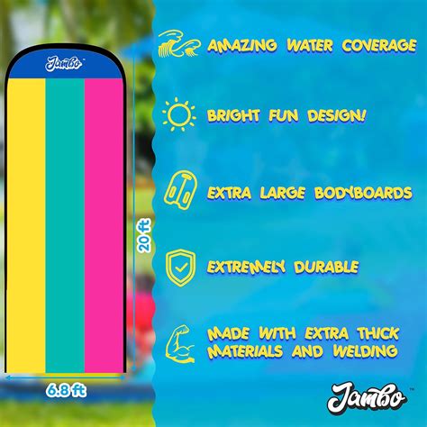 Jambo Triple Lane Slip Splash And Slide Summer Vibes 20 Foot