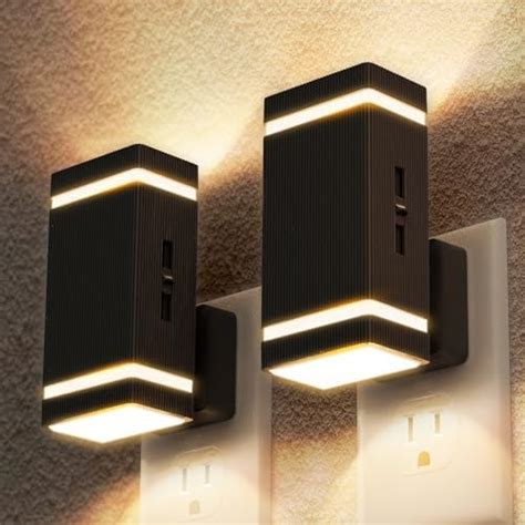 L Lohas Led Night Lights Plug Into Wall Dimmable Night Light With Dusk